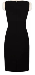 V-Neck Bow-Front Fitted Cocktail Dress - garment detail
