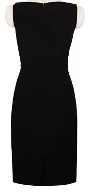 V-Neck Bow-Front Fitted Cocktail Dress - garment detail