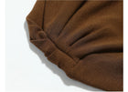 Off-Shoulder Brooch Detail Ruched Maxi Dress - Brown