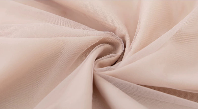 Black and Blush Tulle Evening Maxi Dress - garment detail