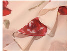 Rose Print V-Neck Chiffon Slit Maxi Dress - garment detail or back view