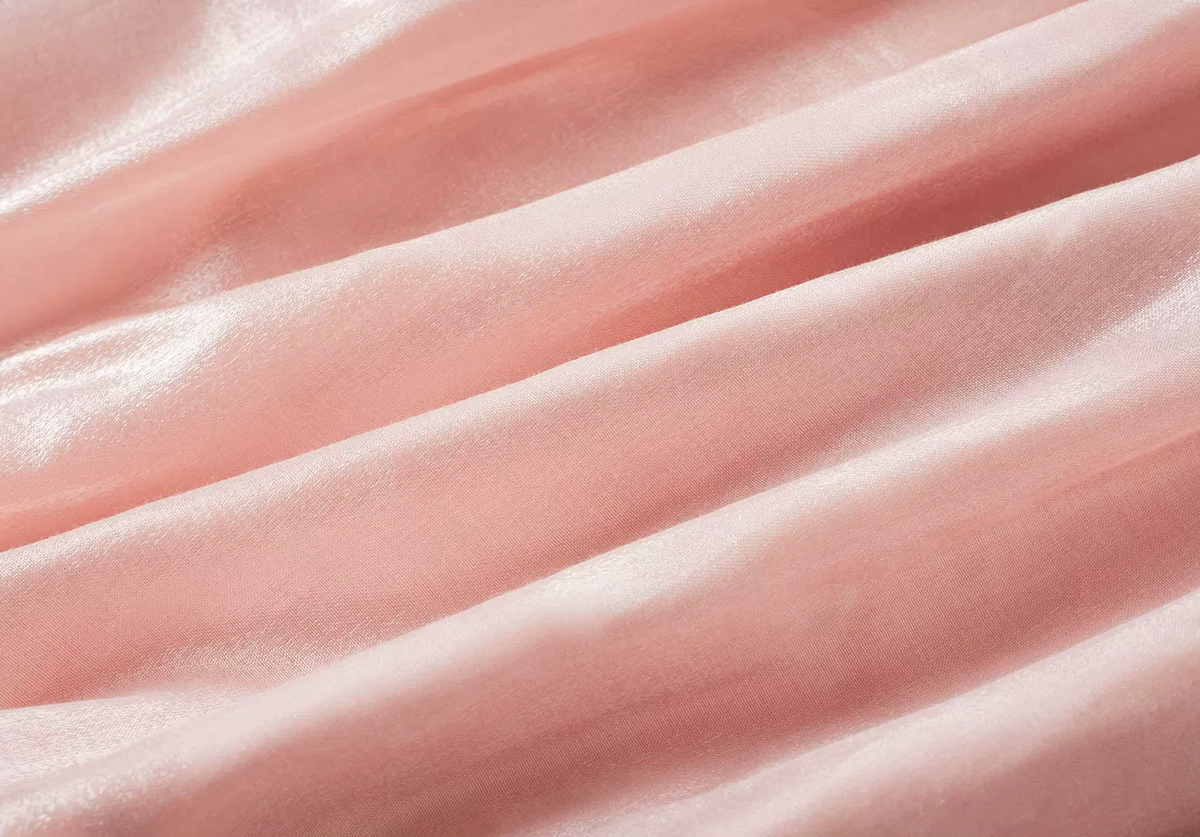 Pink Off-Shoulder Ruffle Mermaid Evening Dress, PalePink, fabric