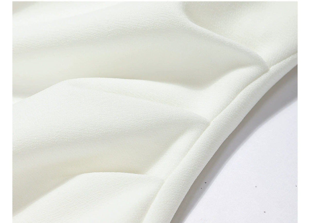 Boat Neck Ruched Bodycon Midi Dress - garment detail or back view