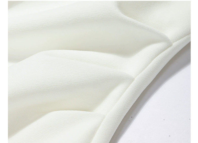 Boat Neck Ruched Bodycon Midi Dress - garment detail or back view