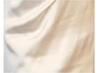 Ivory Draped Satin Evening Maxi Dress - garment detail