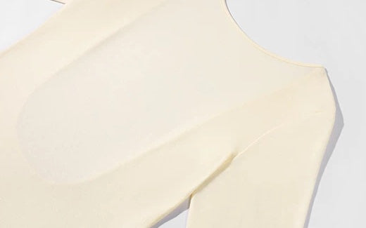 Boat-Neck Long-Sleeve Fitted Evening Maxi Dress - garment detail
