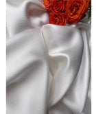 Square-Neck Satin Slit Maxi Dress - garment detail