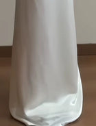 Ivory Embellished Strapless Evening Maxi Dress - garment detail