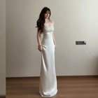 Ivory Embellished Strapless Evening Maxi Dress - Ivory