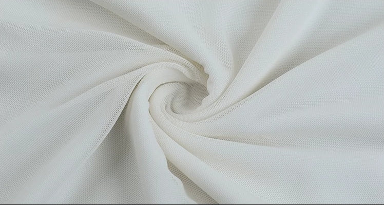 White Off-Shoulder Pleated Evening Maxi Dress - garment detail