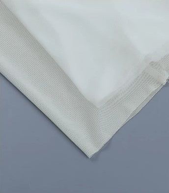 White Off-Shoulder Pleated Evening Maxi Dress - garment detail
