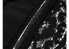 One-Shoulder Lace Trim Ruched Maxi Dress - garment detail or back view