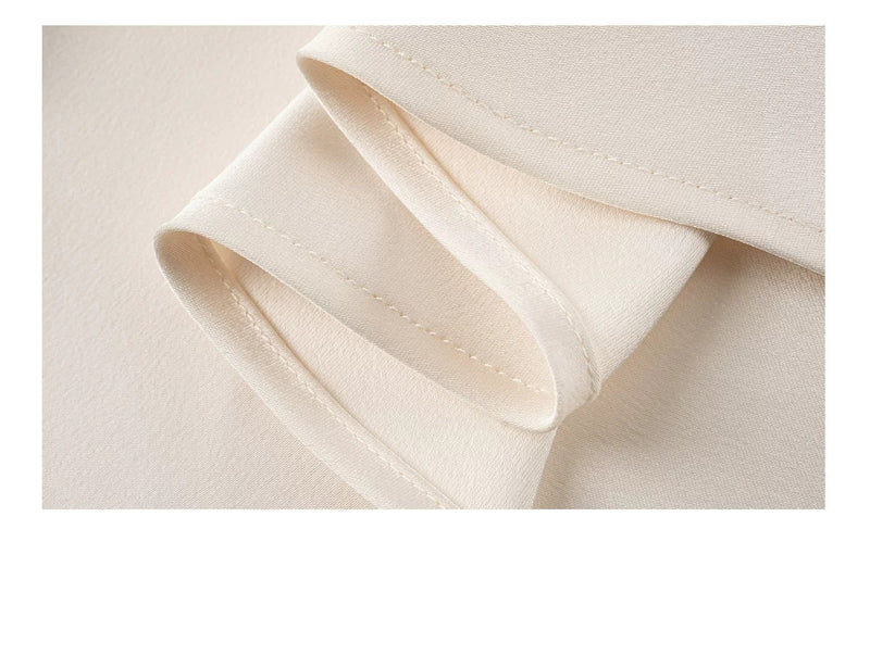 Beige One-Shoulder Draped Evening Maxi Dress - garment detail