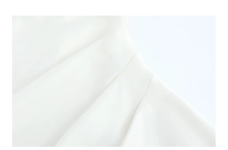 Off-Shoulder Satin Bow Cocktail Midi Dress - garment detail