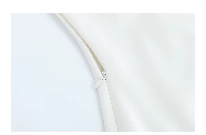 Off-Shoulder Satin Bow Cocktail Midi Dress - garment detail