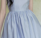 Sleeveless Round-Neck A-Line Cocktail Midi Dress - garment detail