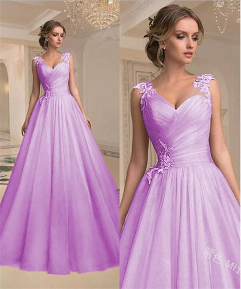Women's Strapless Mesh Evening Dress