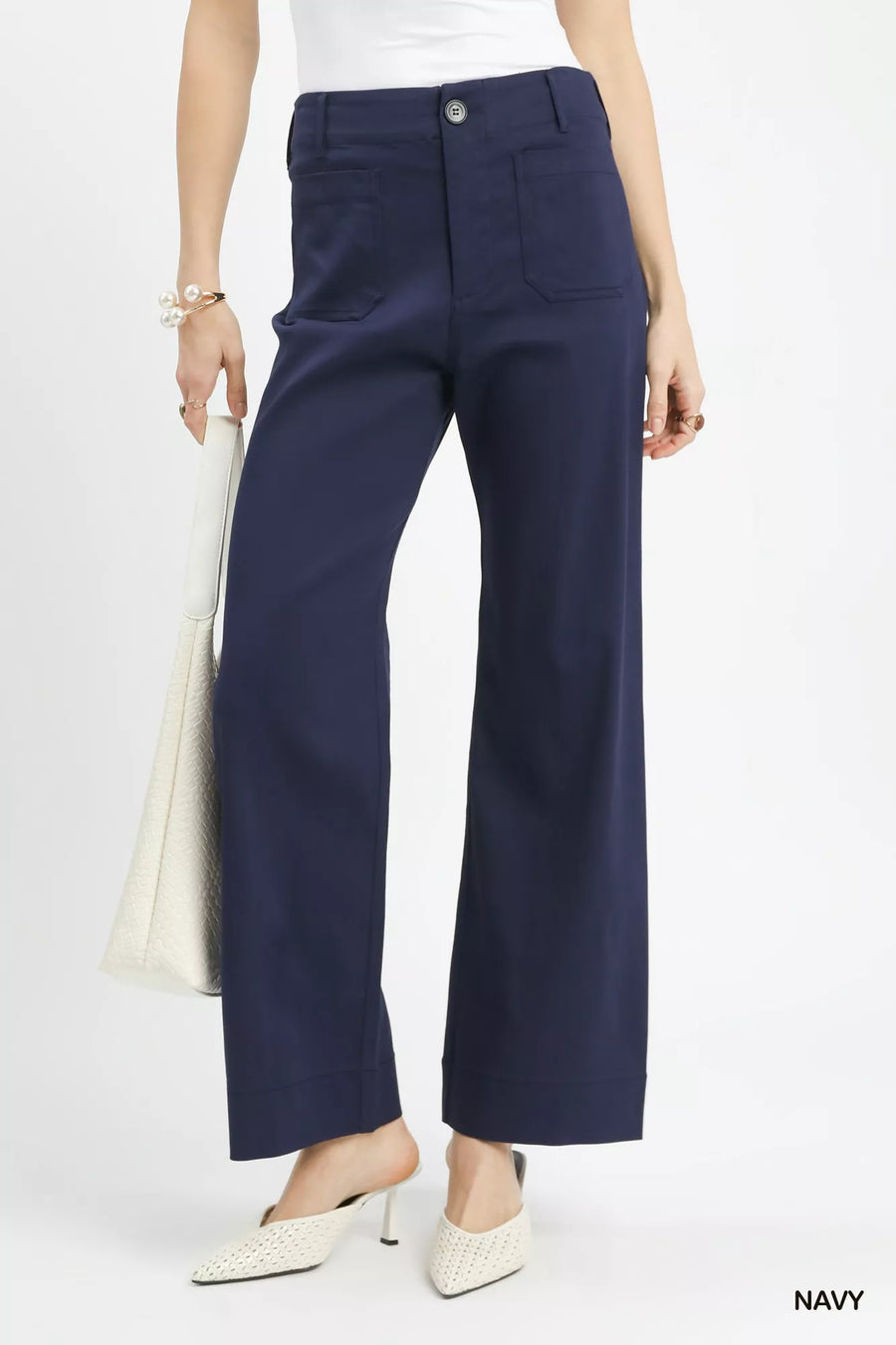 Button Stretched Pants