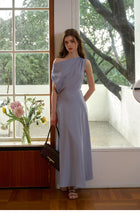 French Cowl Neck Sleeveless Midi Dress - Two Colors