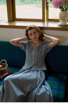 Vintage Commute Women French Elegant V Neck Linen Two Piece Set Matching Cropped Top and Skirt Retro Temperament Outfit Daily Casual Linen Matching Set