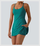 FlexVeil™ Strappy Built-In Active Dress