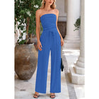LilyCurve Summer Ribbed Crop Top & Shorts 2-Piece Set - Light Blue