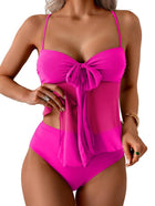 Mesh Bow One-Piece Swimsuit