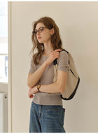 Breathable Lyocell Silk Short Sleeve Knit Top