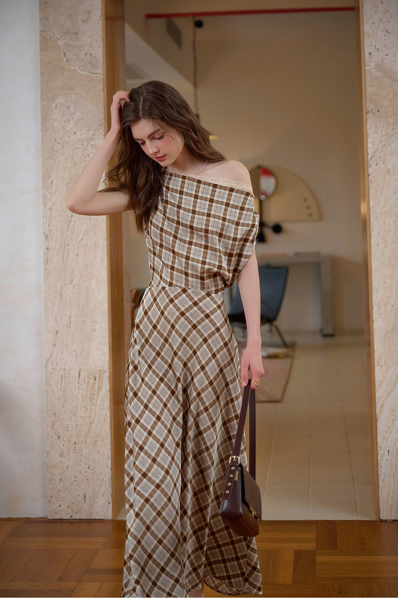 French Cowl Neck Sleeveless Midi Dress - Two Colors
