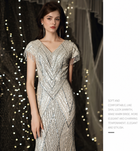 Gold V-Neck Beaded Fringe Maxi Dress - Gold