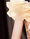 Gold Sequin Full-Skirt Prom Ball Gown - garment detail