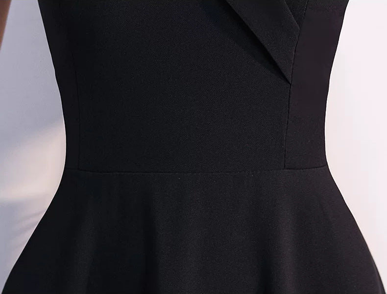 Fold-Over Off-Shoulder A-Line Maxi Dress - garment detail