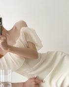 Off-Shoulder Ruffle Corset Mini Dress - garment detail