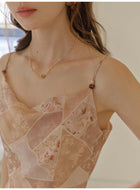 Women's Chiffon Slip Midi Dress | Cowl Neck Floral Print French Style Summer Dress