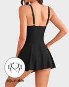 👙Last Day Sale 50% OFF💃Women's One Piece Tummy Control Tie Knot Swimsuit