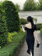 One-Shoulder Ruched Fitted Dress - garment detail