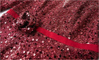 Sequin V-Neck Three-Quarter-Sleeve Midi Dress - garment detail