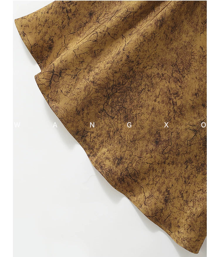 Gold Cowl Neck Satin Slip Dress - garment detail or back view