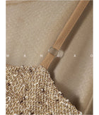 Metallic Knit Slip Midi Dress - garment detail