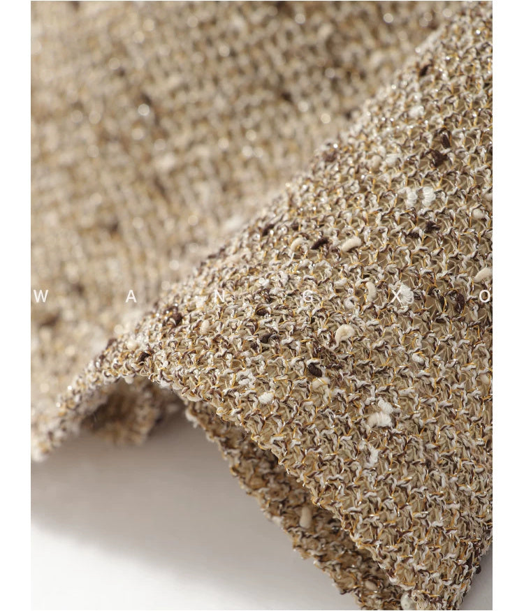 Metallic Knit Slip Midi Dress - garment detail