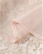 Blush Floral Lace Corset Midi Dress - garment detail