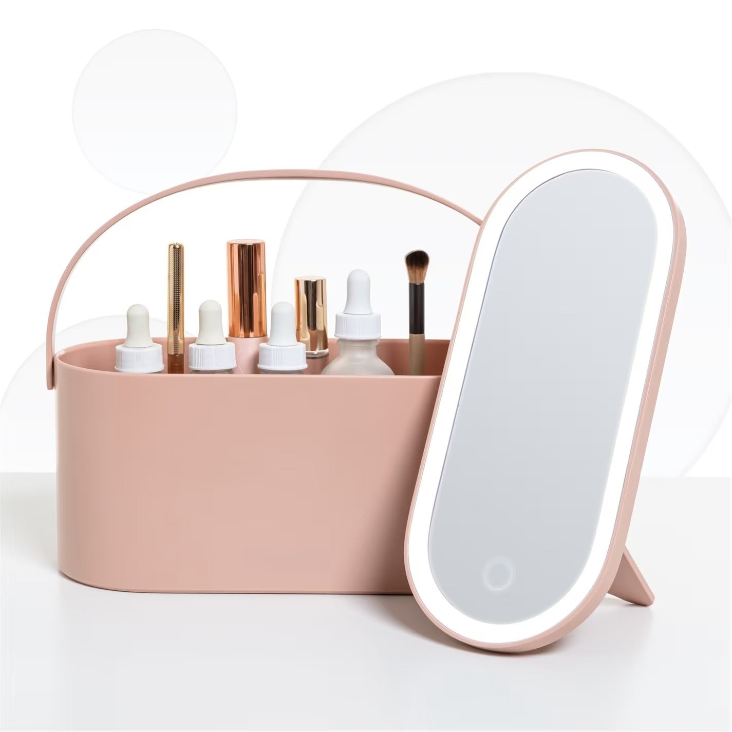 Portable LED Light Up Makeup Mirror Box