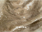 Champagne Sequin Ruched Tie-Side Maxi Dress - garment detail