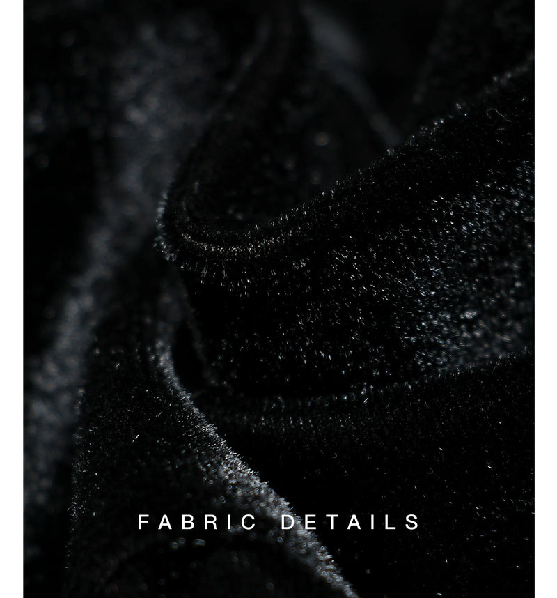 Contrast Collar Velvet Slit Maxi Dress - garment detail or back view