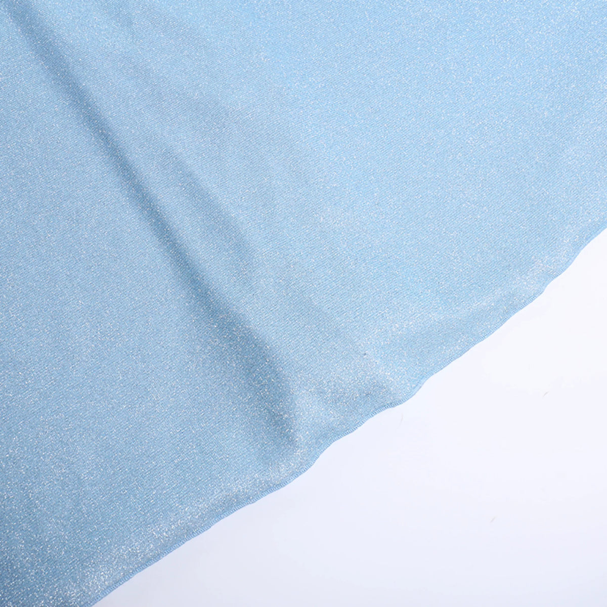 Blue Cowl-Neck Ruched Strap Maxi Dress - garment detail