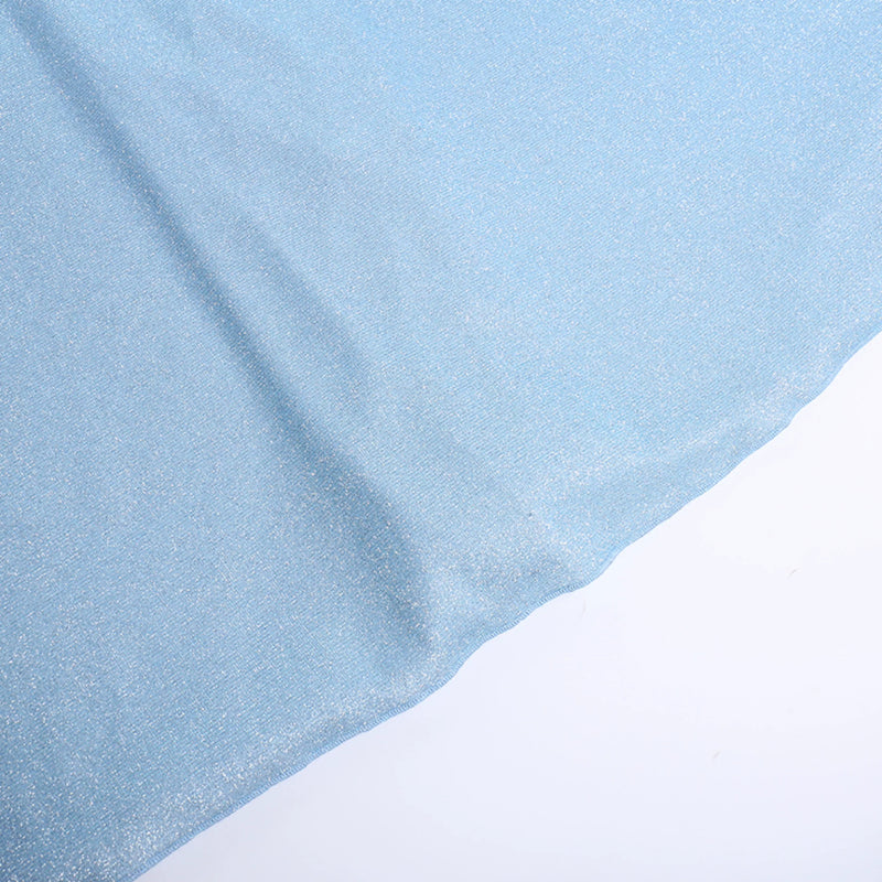 Blue Cowl-Neck Ruched Strap Maxi Dress - garment detail
