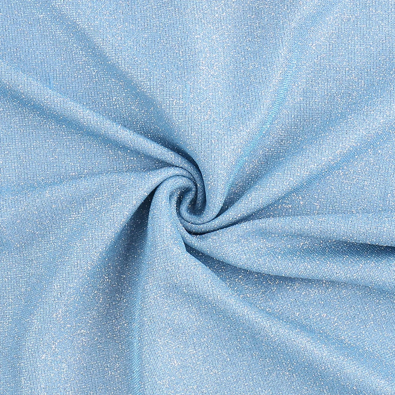 Blue Cowl-Neck Ruched Strap Maxi Dress - garment detail