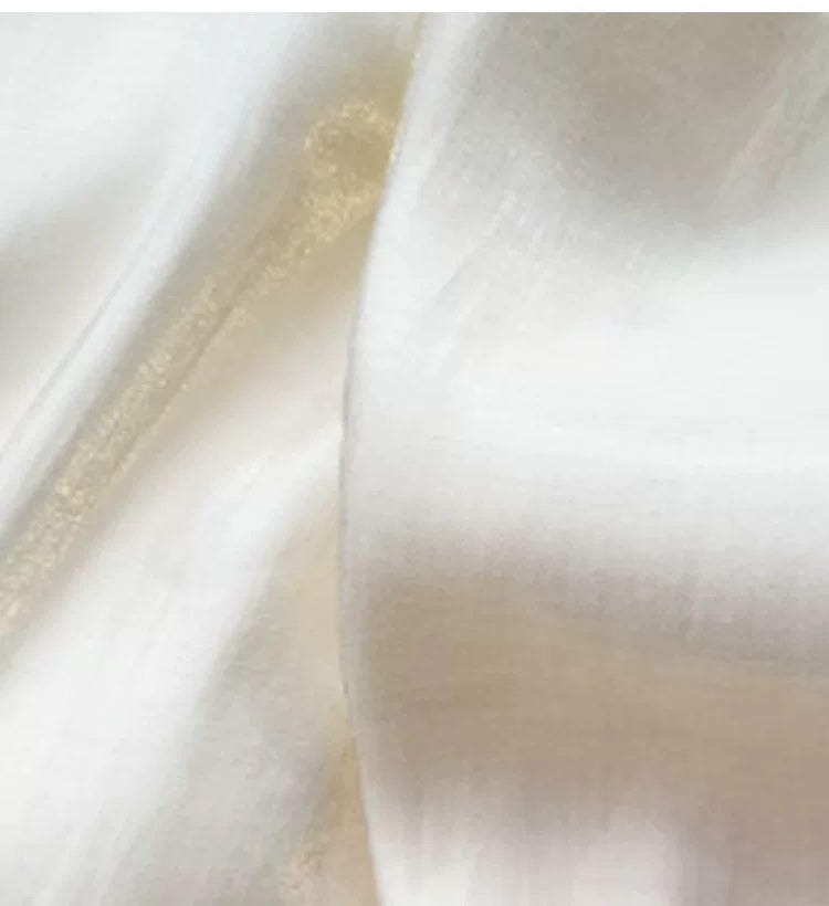 Ivory Ruffle-Tier Strappy Evening Maxi Dress - garment detail