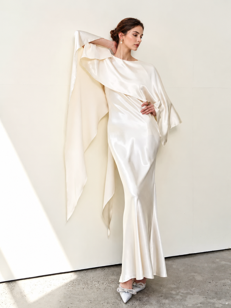 Open-Back Scarf Maxi Dress