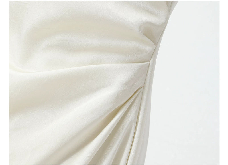 Keyhole Buckle Detail Ruched Maxi Dress - garment detail or back view